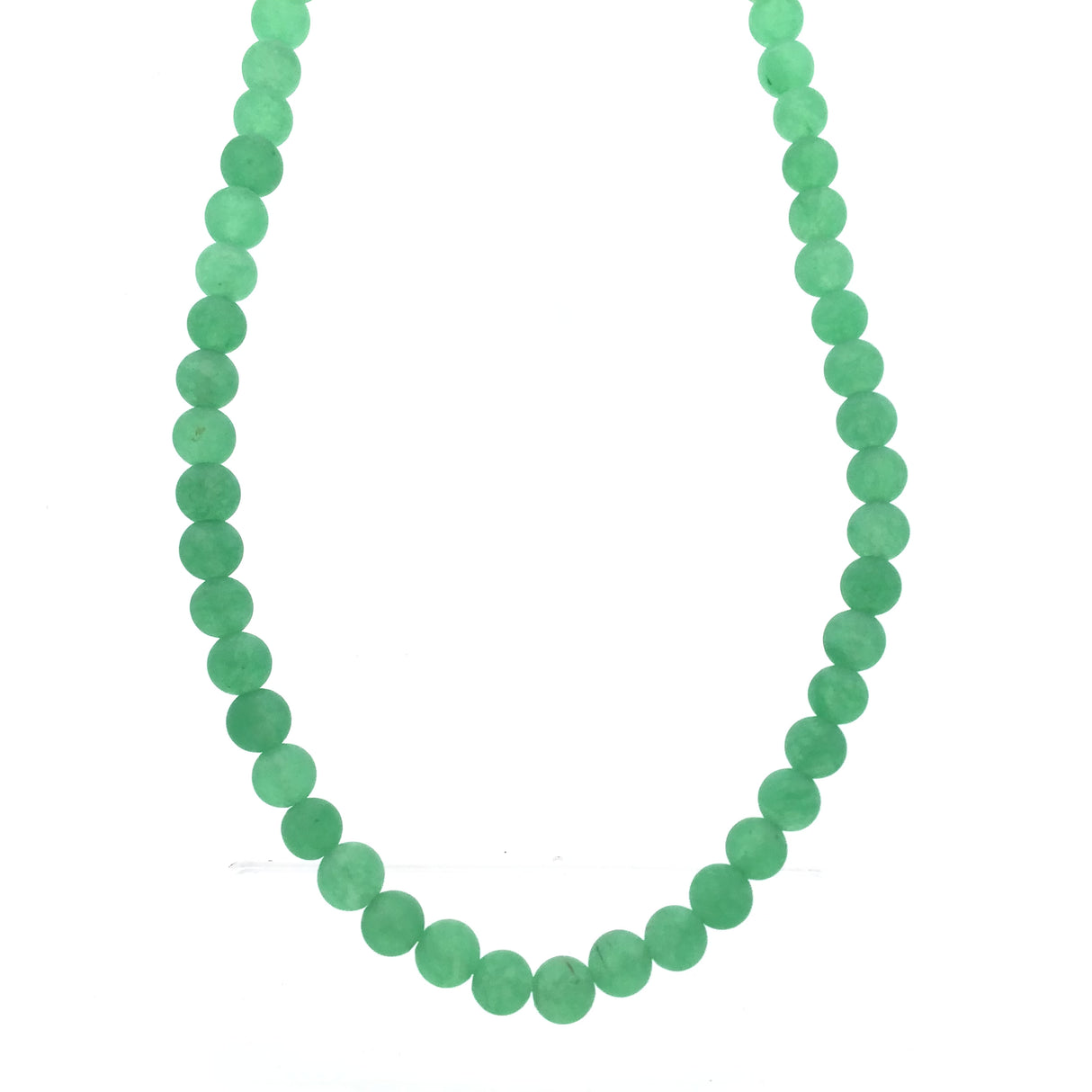 18" Matte 6mm Rounds Beaded Necklace