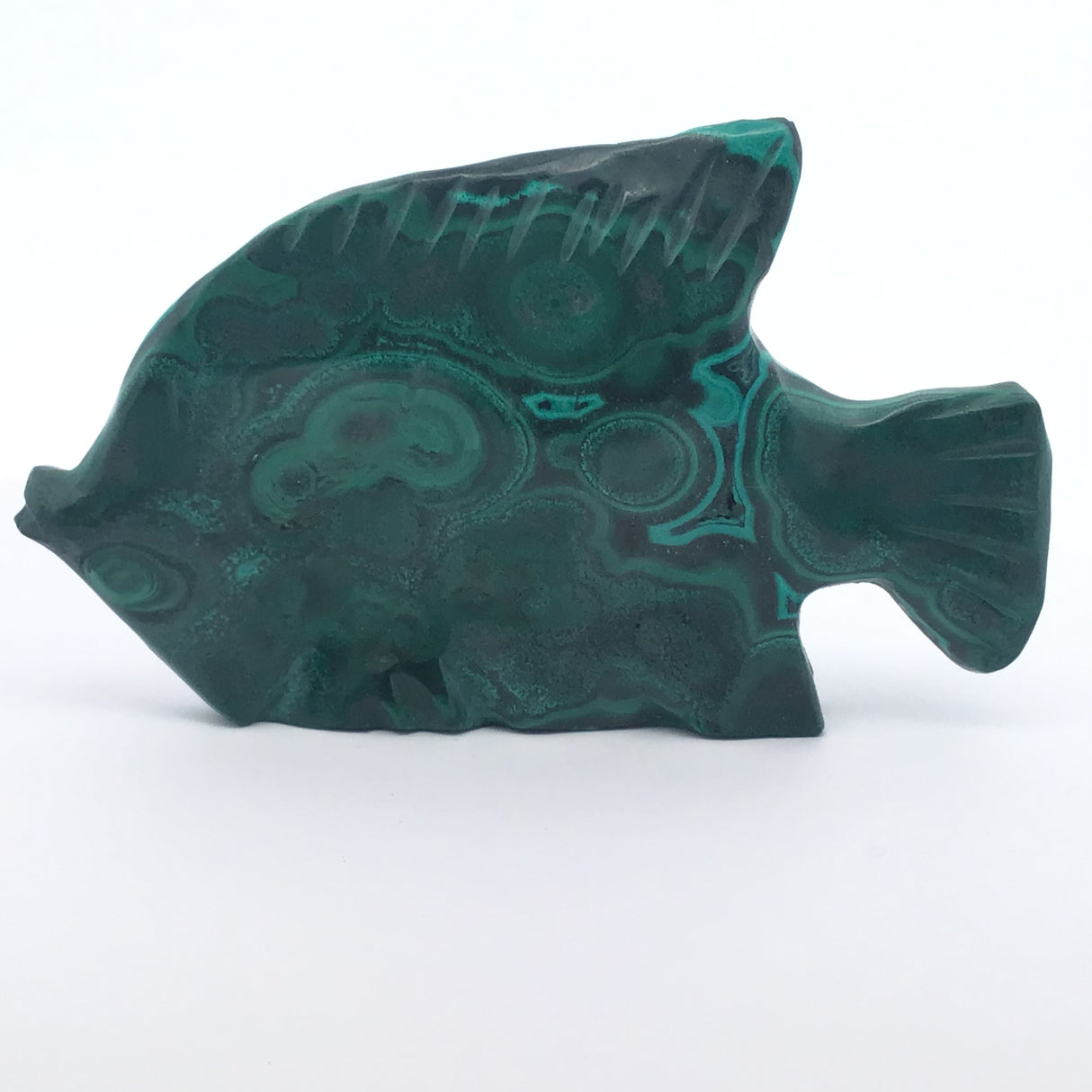 Malachite Animal Carving - Fish