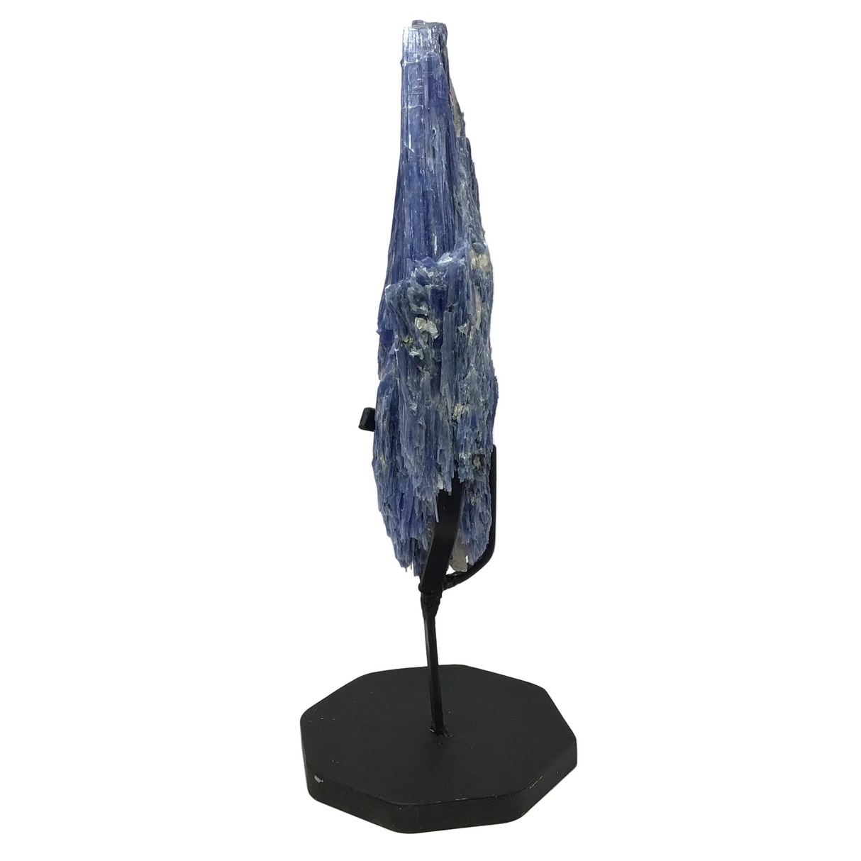 A-Quality Gem Blue Pinnacle Kyanite Cluster On Fitted Metal Stand