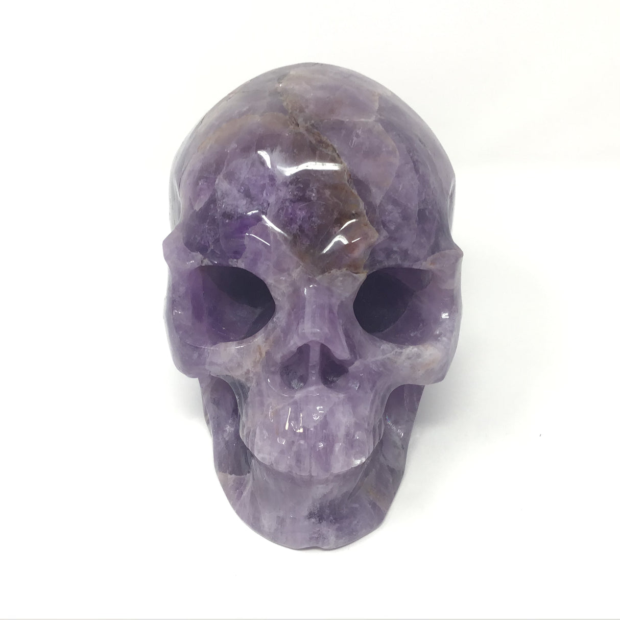 Dream Amethyst Skull Carving - 6"