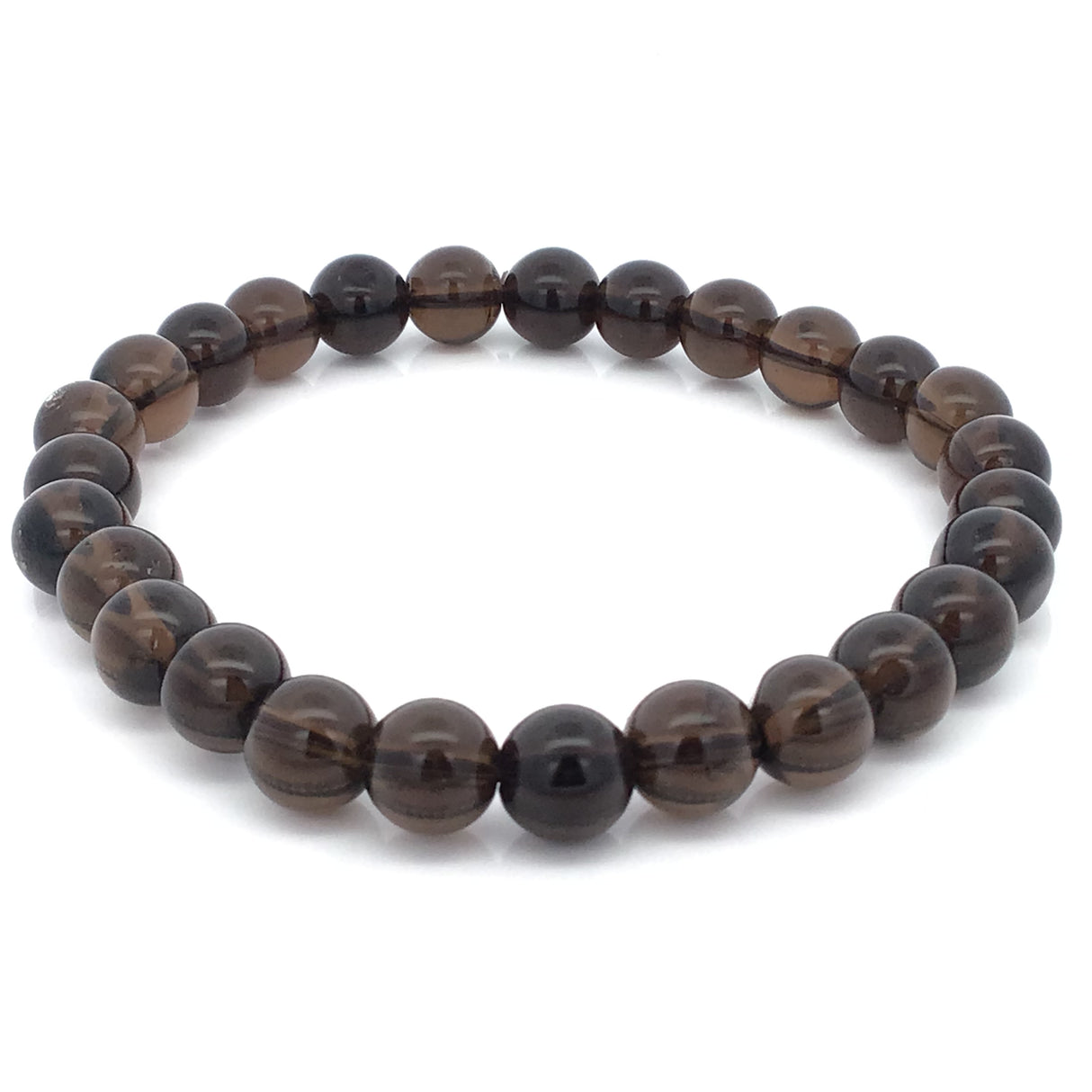 Smoky Quartz Beaded Bracelet 8mm - 8.5mm Rounds