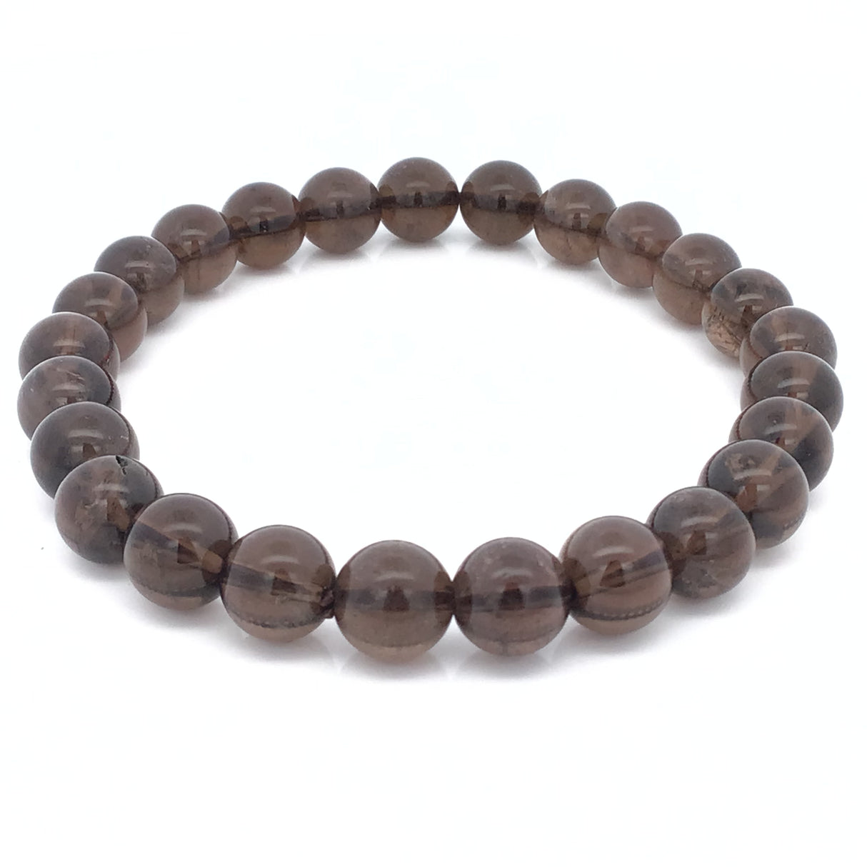 Smoky Quartz Beaded Bracelet 8mm - 8.5mm Rounds