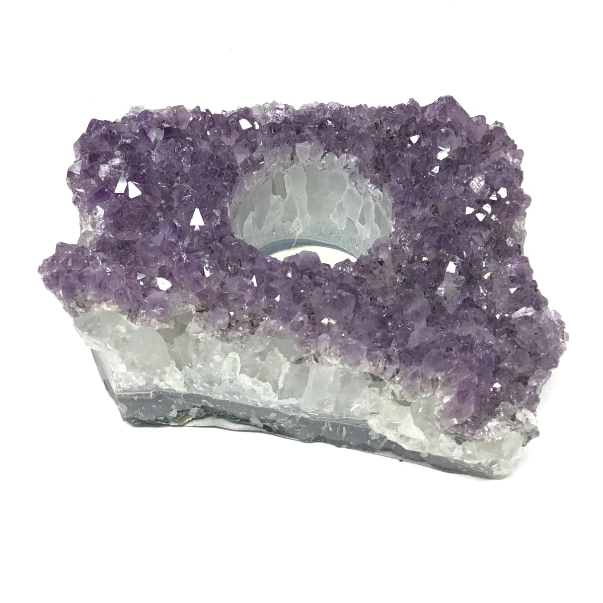Amethyst Druze Tealight Candle Holder