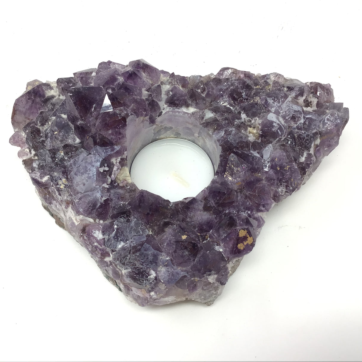 Amethyst Crystal Tealight Candle Holder