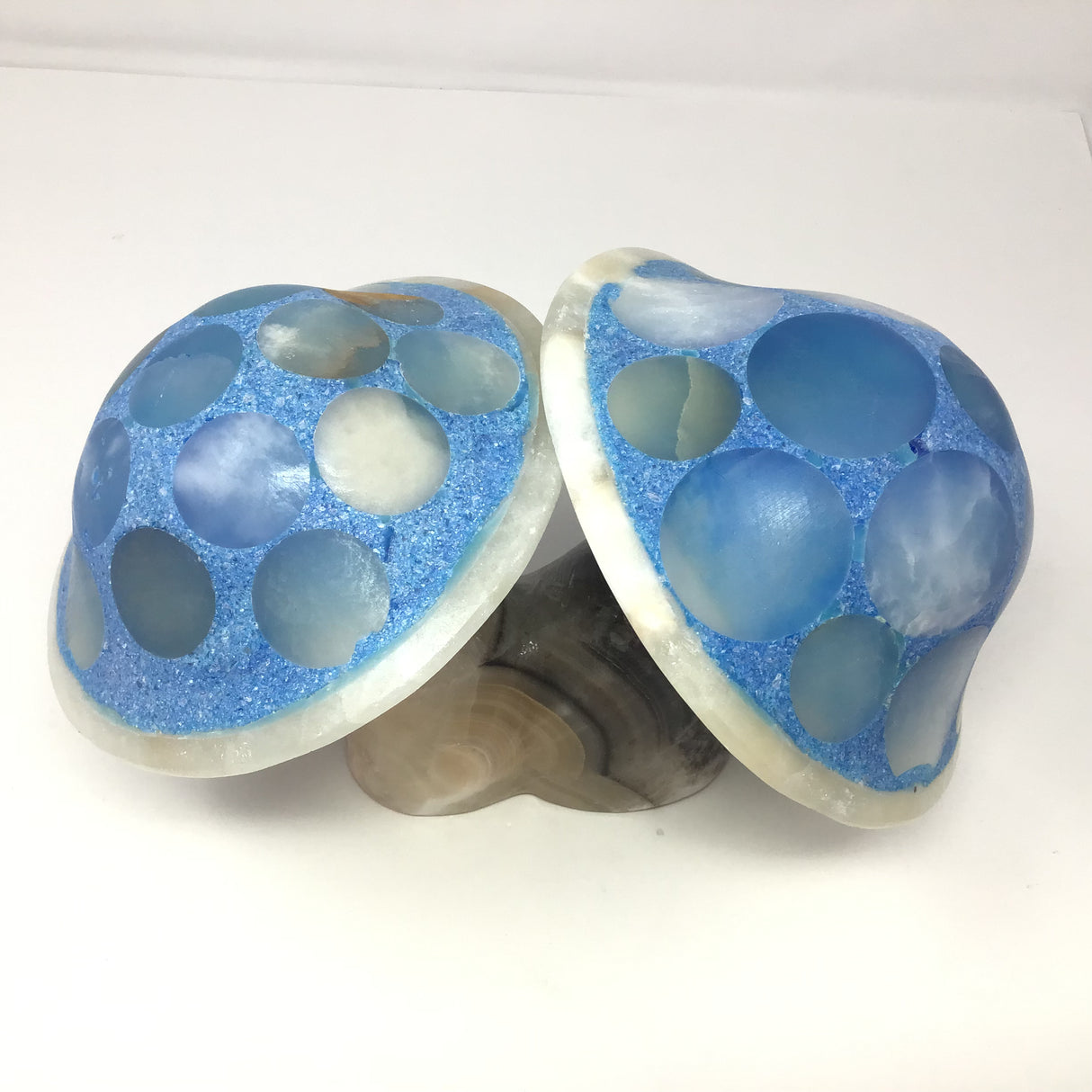 Shroominary Duo Blue Onyx Double Mushroom Luminary