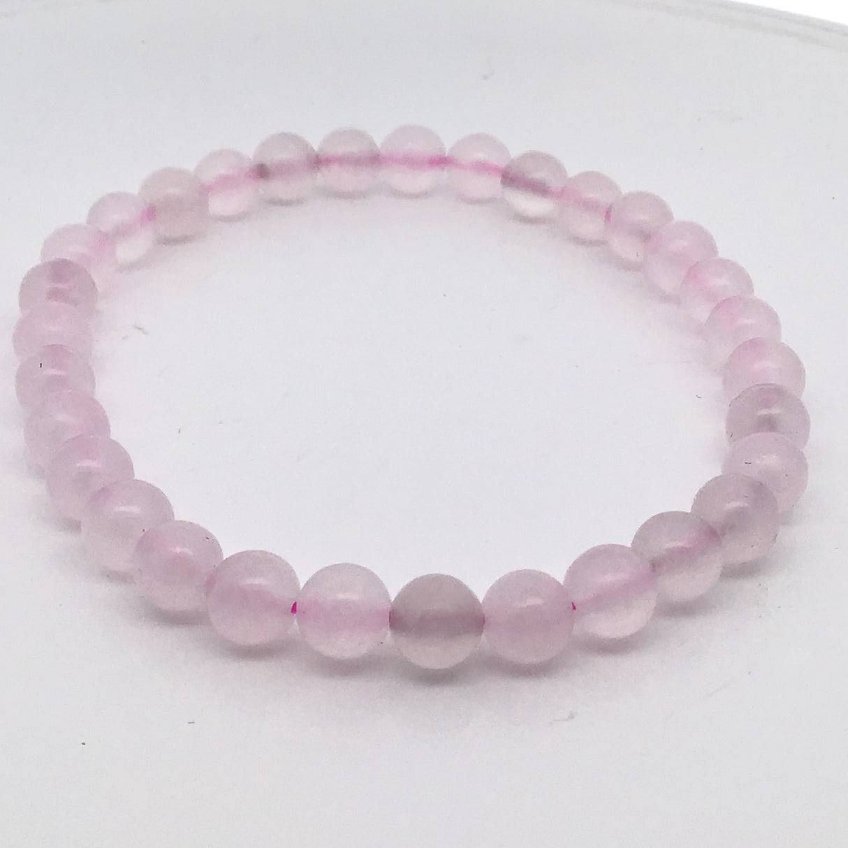 Pink Calcite Beaded Bracelet - 6mm Round