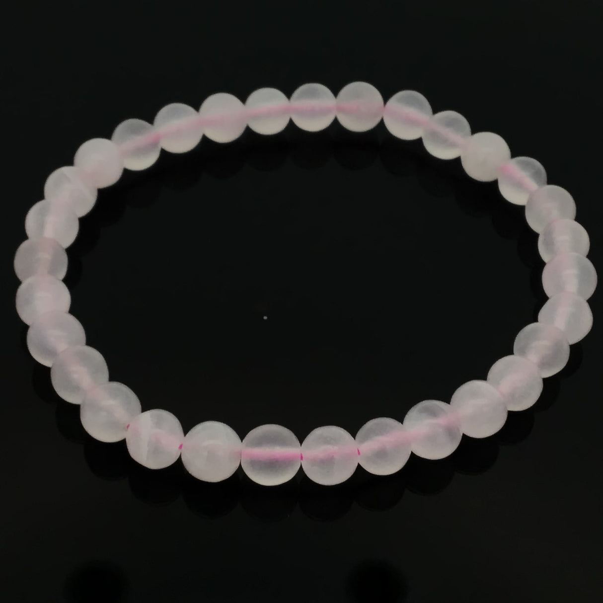 Pink Calcite Beaded Bracelet - 6mm Round