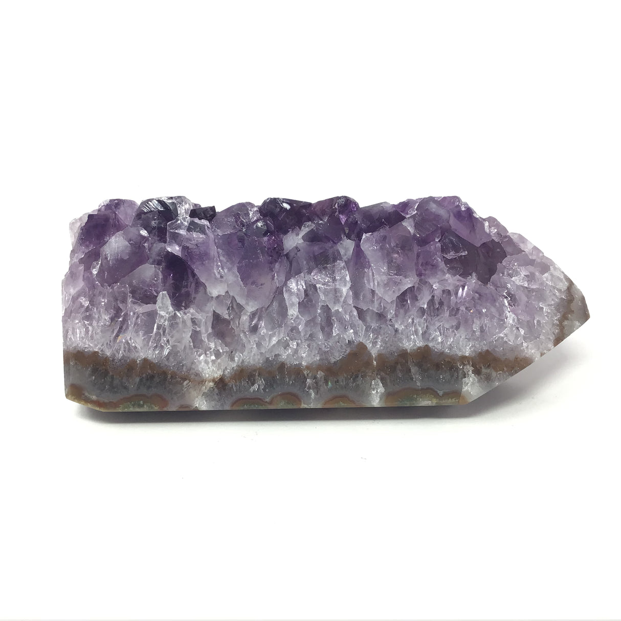 Amethyst Freeform Cut Point with Wild Agate Patterns