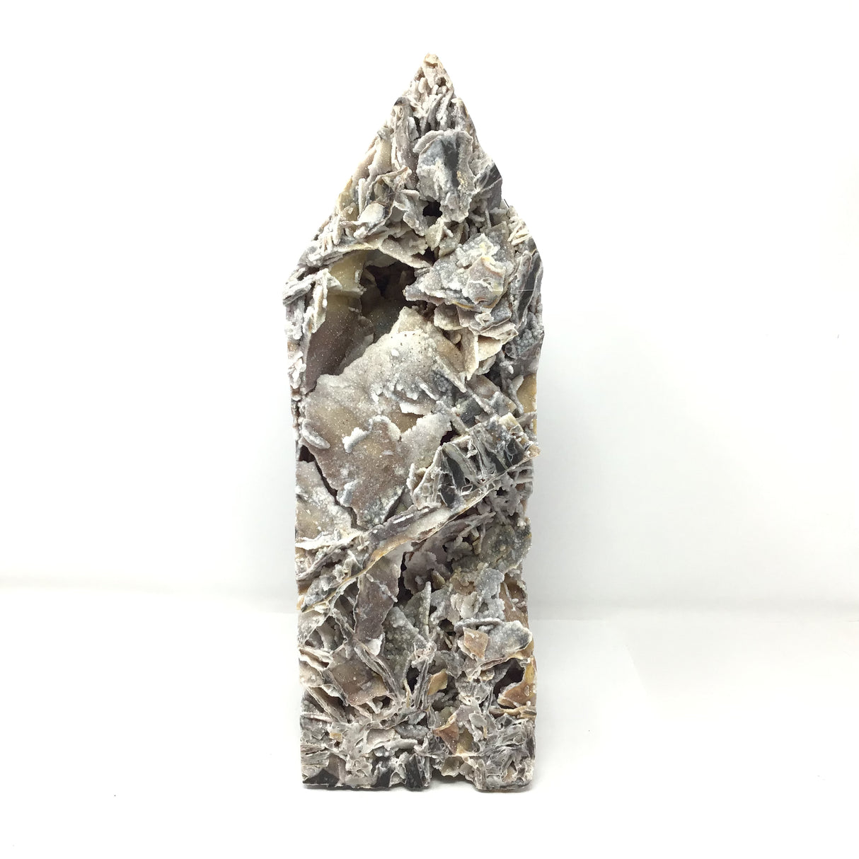 Sphalerite Druze Obelisk - Peach Granola Exhibition