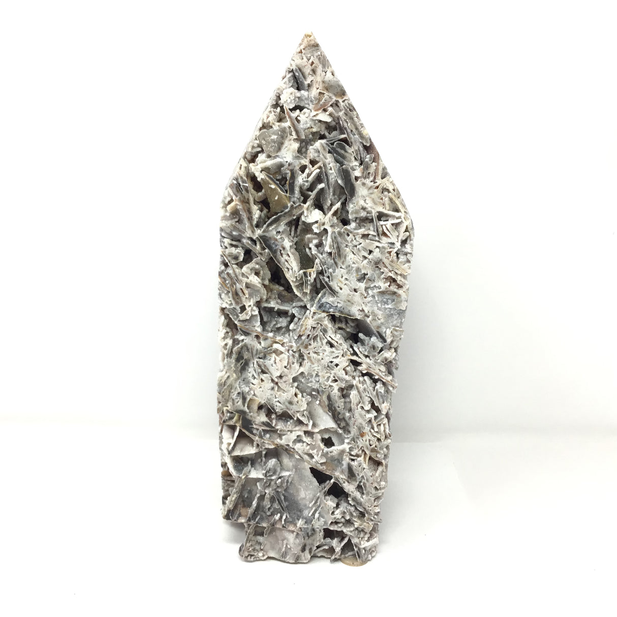 Sphalerite Druze Obelisk - Peach Granola Exhibition