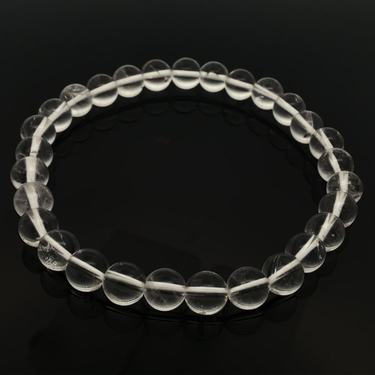 Clear Quartz Beaded Bracelet - 6mm Round