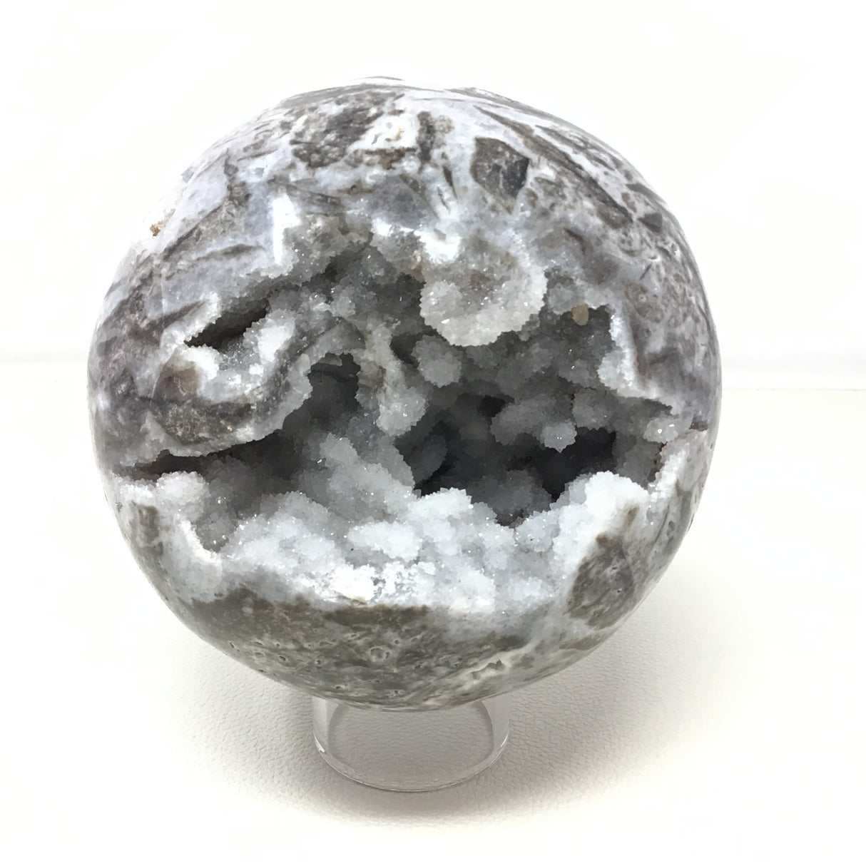 Sphalerite Sphere on Lucite Ring Stand - 6+"