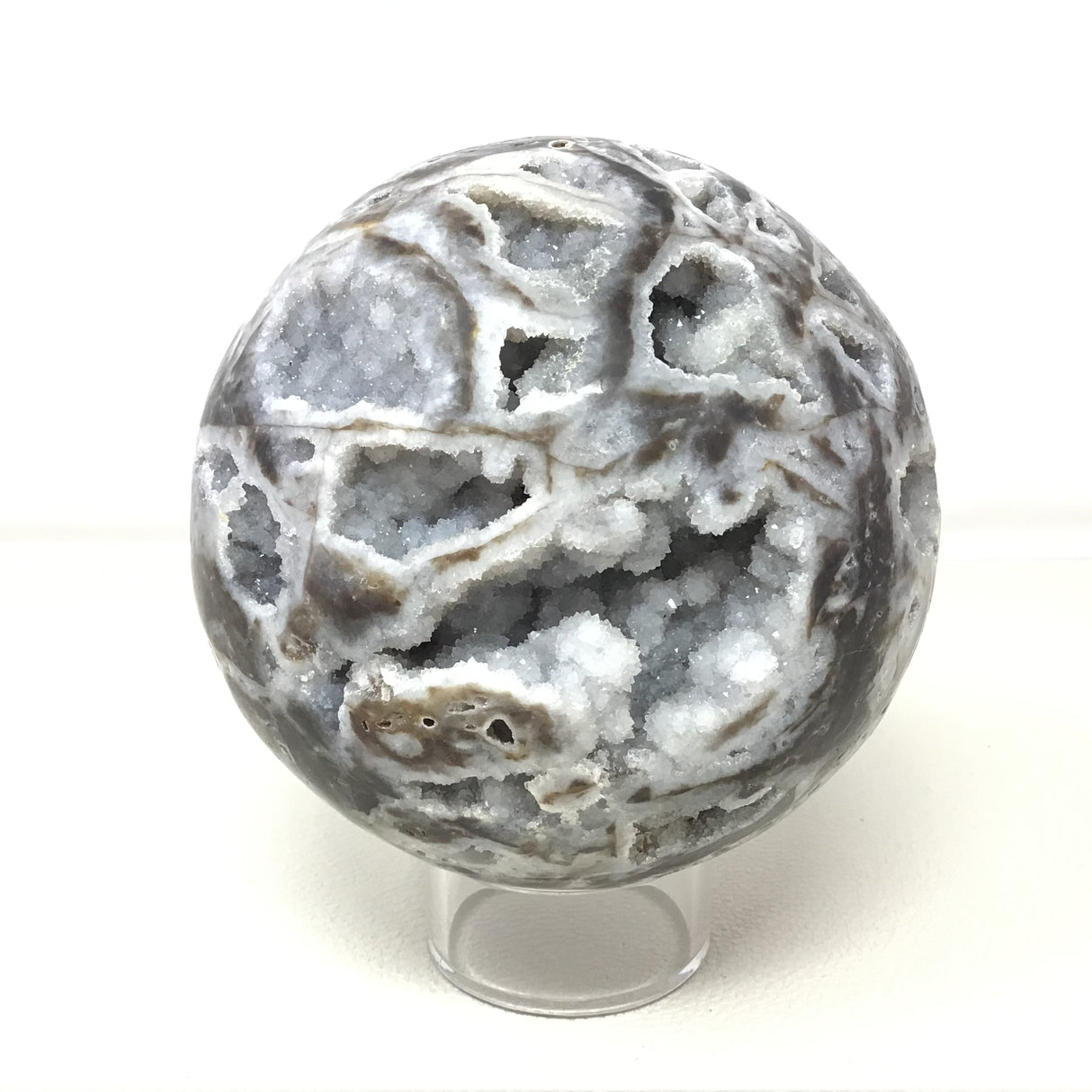 Sphalerite Sphere on Lucite Ring Stand - 5+"