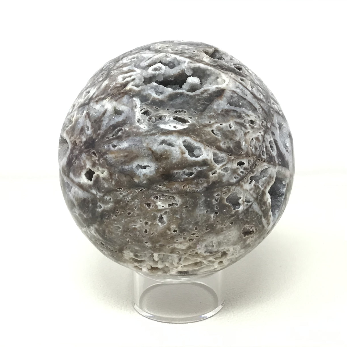 Sphalerite Sphere on Lucite Ring Stand - 5+"