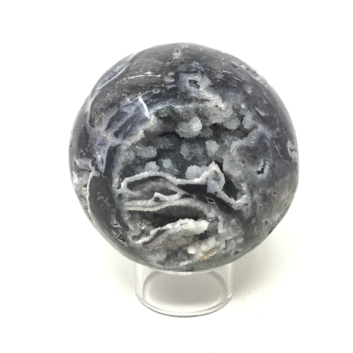 Sphalerite Sphere on Lucite Ring Stand - 4+"