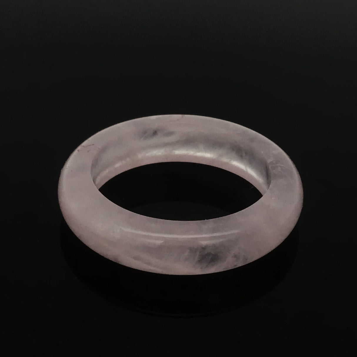 Rose Quartz Gemstone Ring - Solid Stone Carving