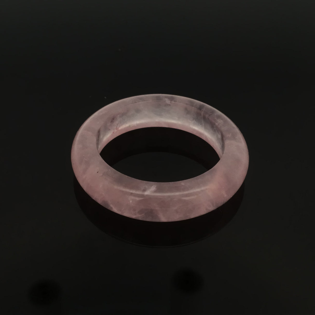 Rose Quartz Gemstone Ring - Solid Stone Carving