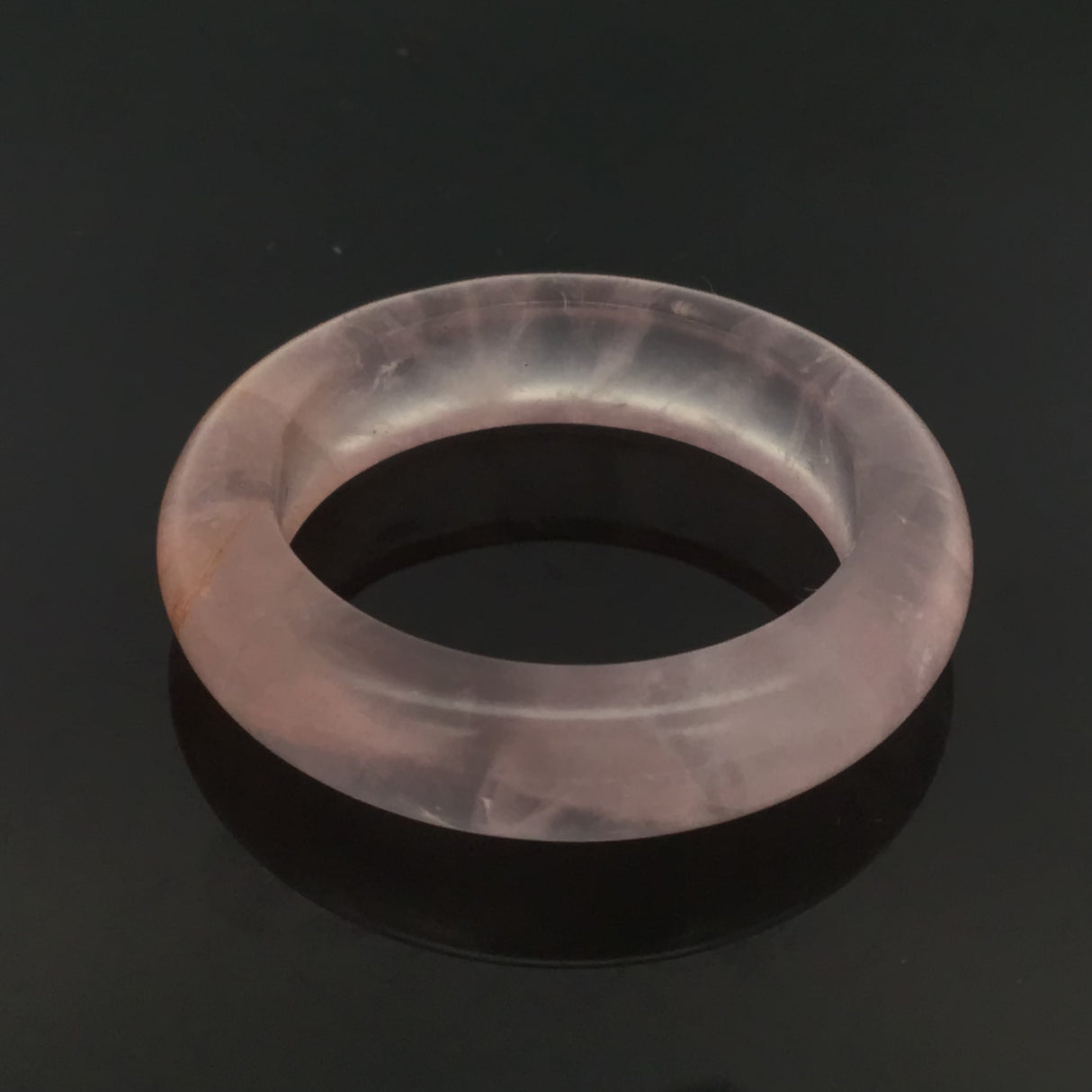 Rose Quartz Gemstone Ring - Solid Stone Carving