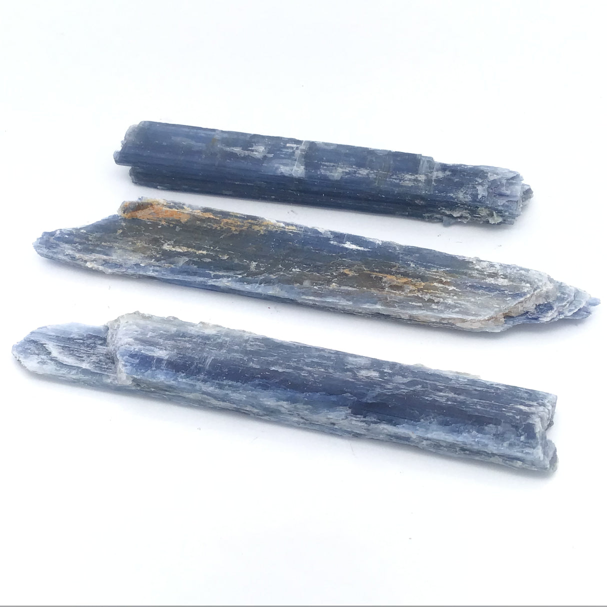 Blue Kyanite Crystal Flat Blade Specimen with Mica Inclusions ~3" Thick