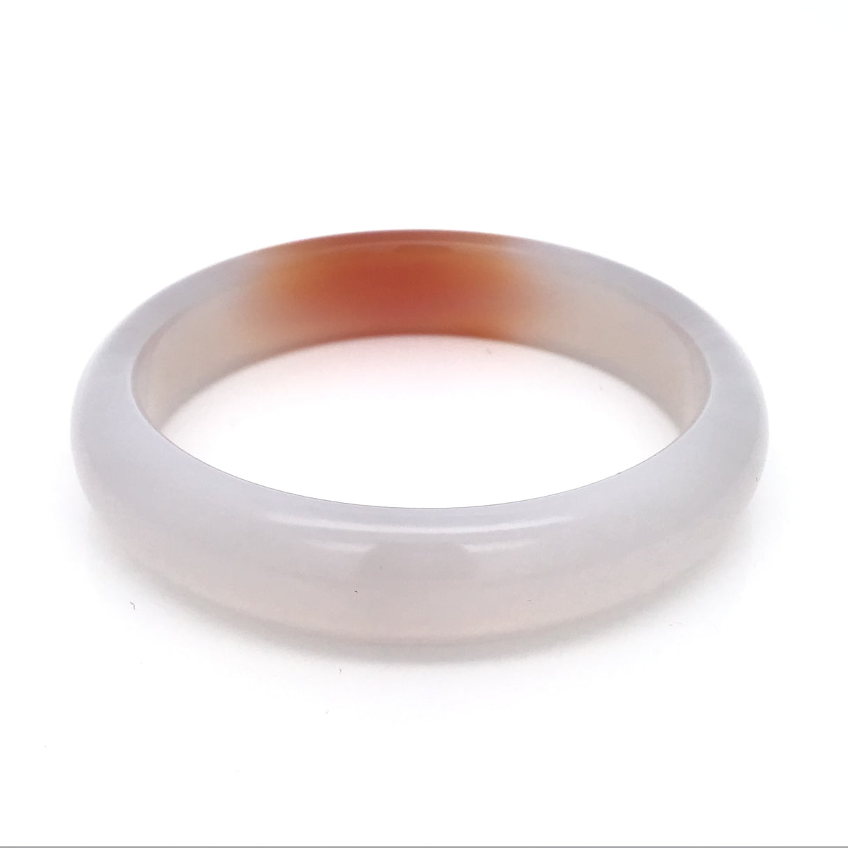 Milky Agate Bangle Bracelet