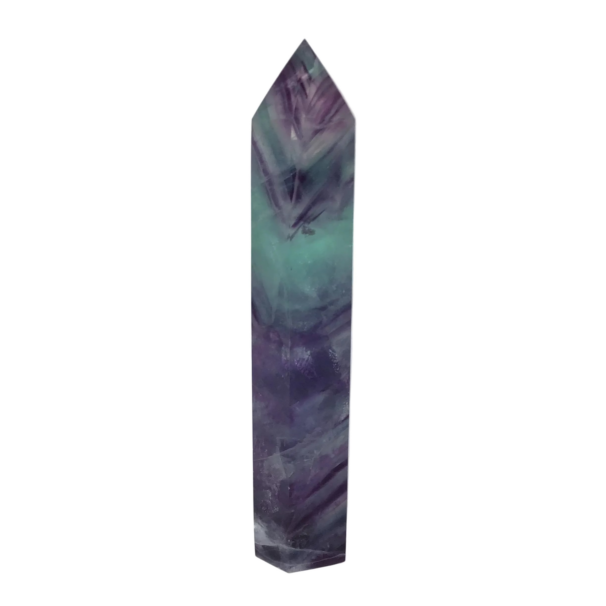 A+ Translucency Rainbow Fluorite Tower Point - 5 inch to 6 inches