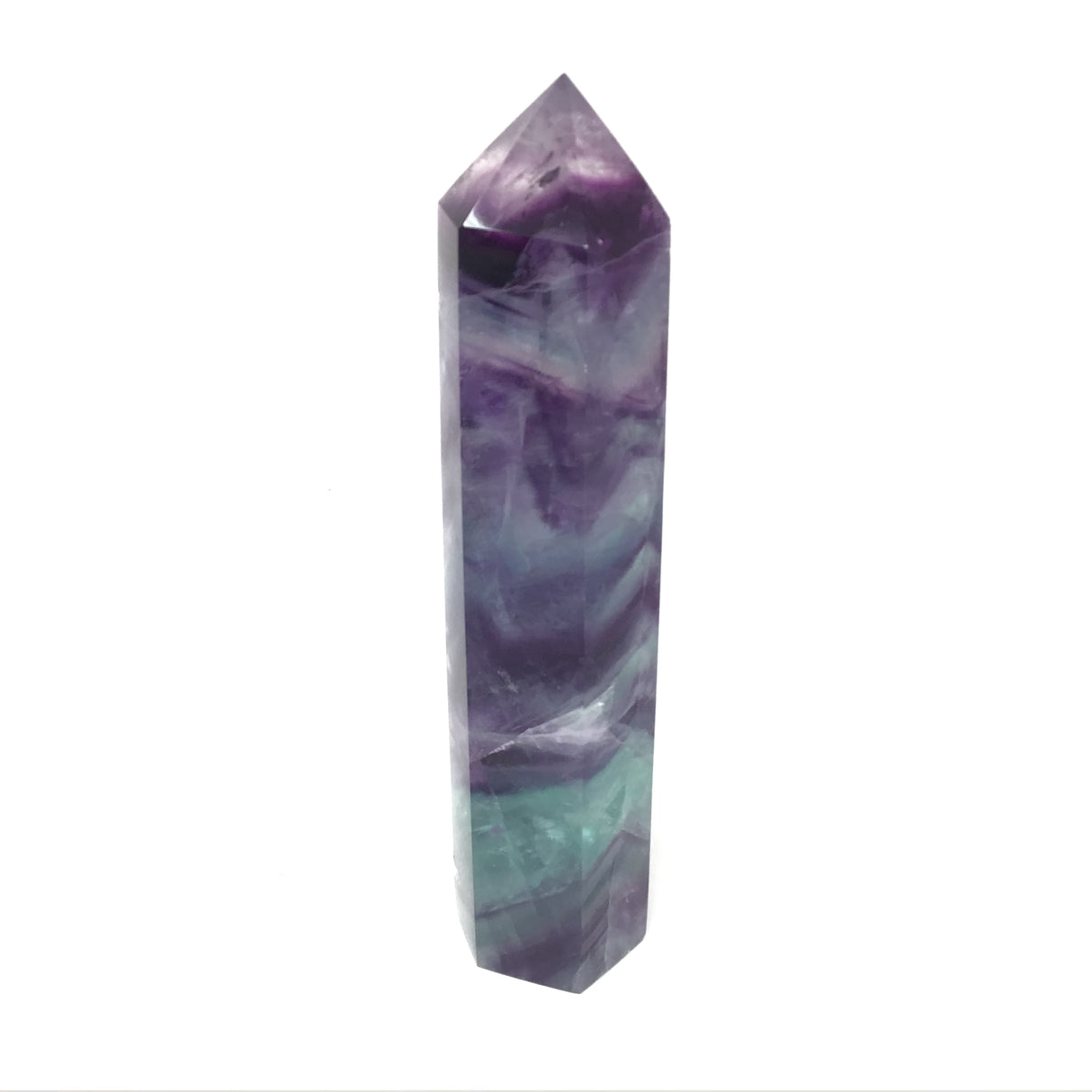 A+ Translucency Rainbow Fluorite Tower Point - 5 inch to 6 inches