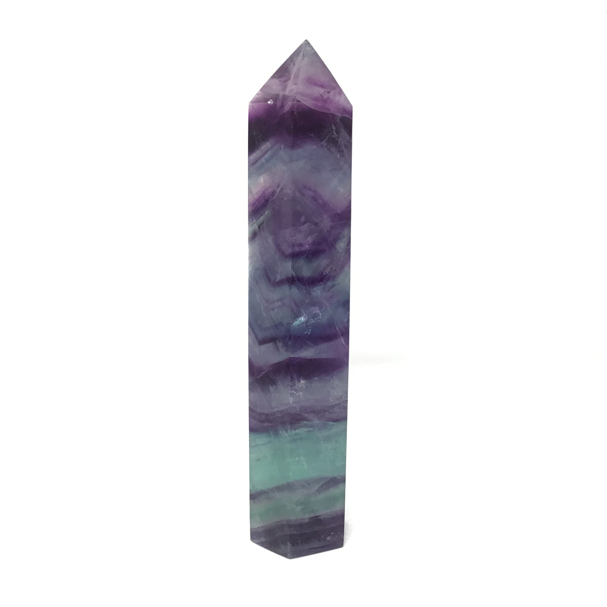 A+ Translucency Rainbow Fluorite Tower Point - 7 inch to 9 inches