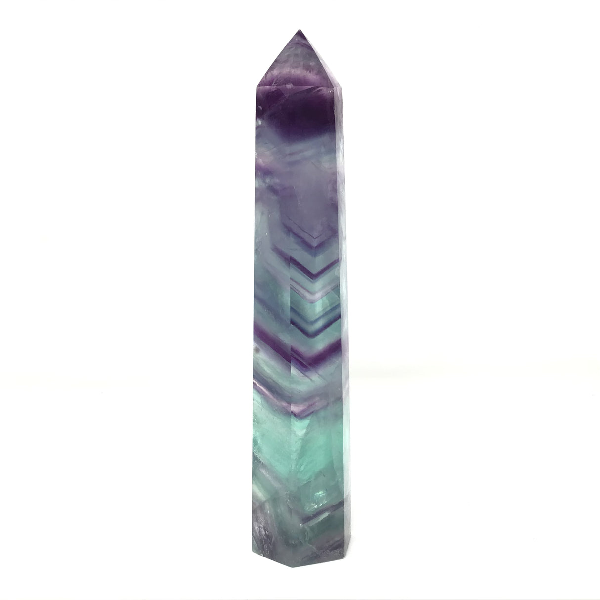 A+ Translucency Rainbow Fluorite Tower Point - 7 inch to 9 inches