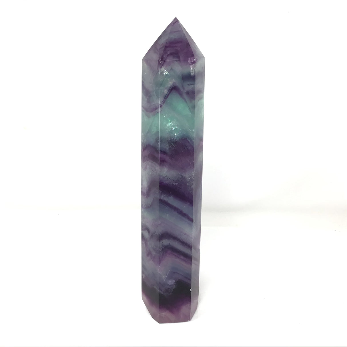 A+ Translucency Rainbow Fluorite Tower Point - 7 inch to 9 inches