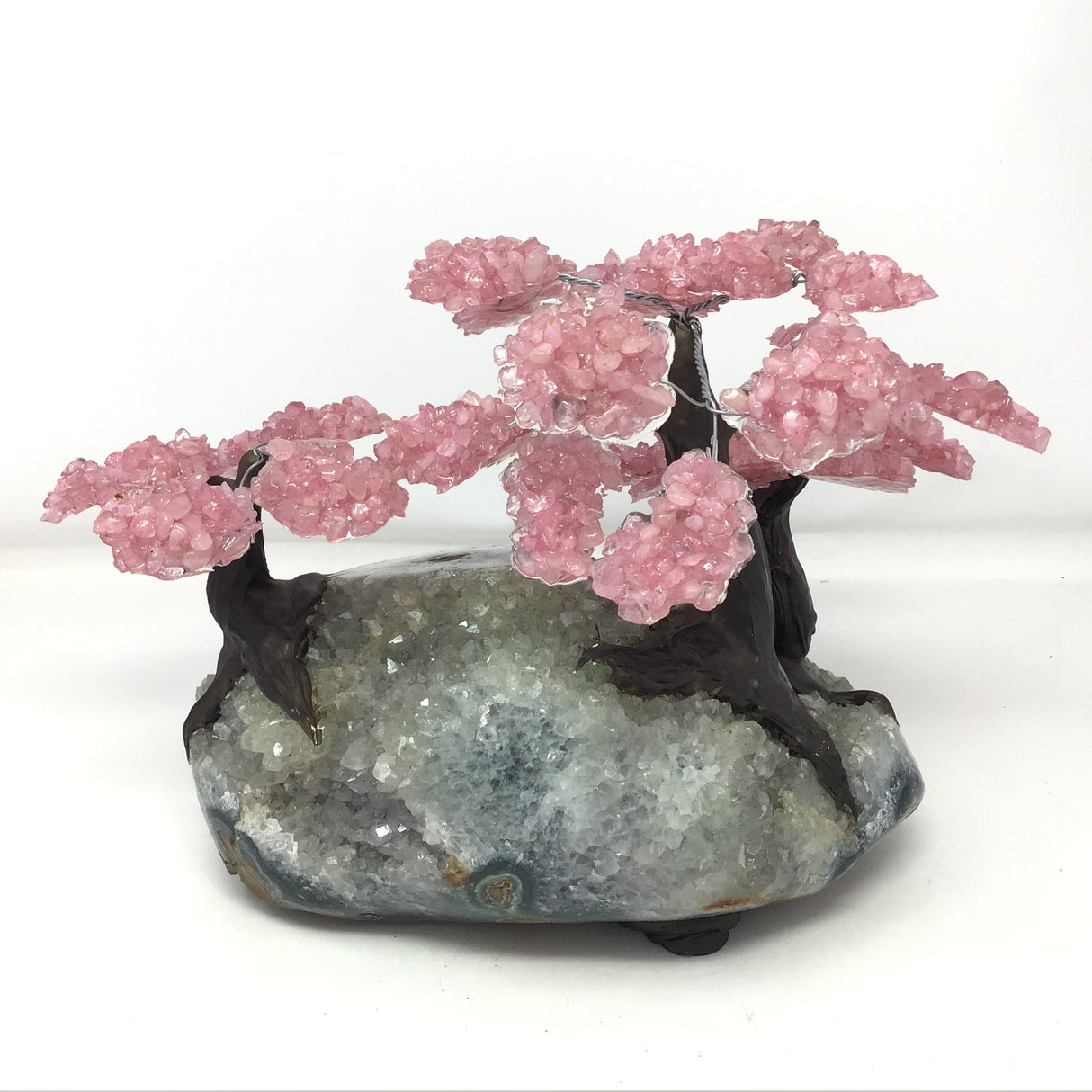 Triple Gemstone Tree with Clay Polymer on Gemstone Base