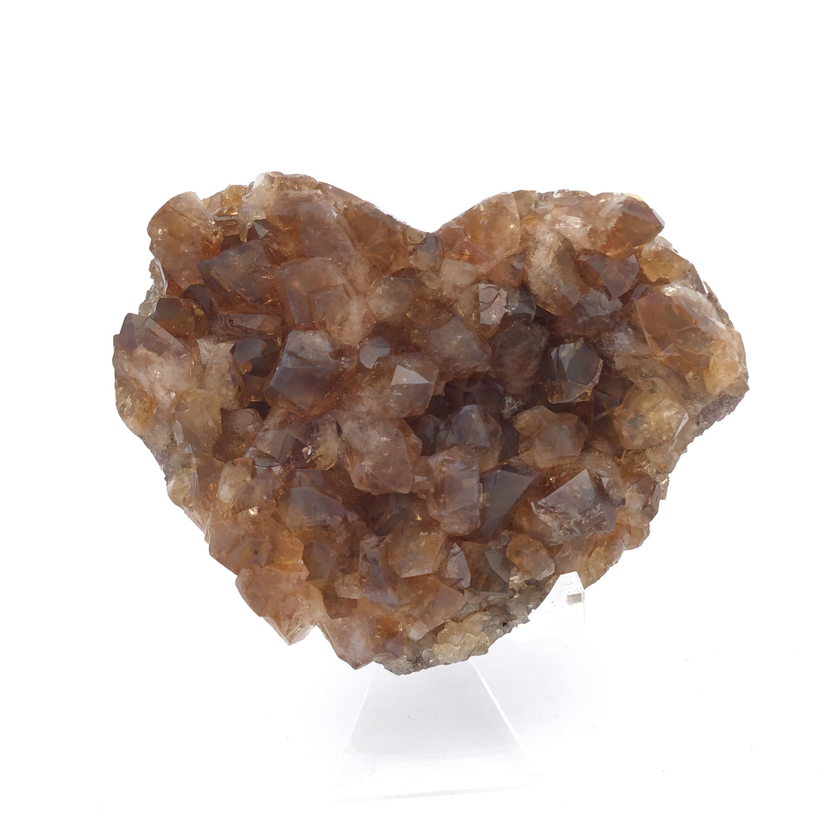 Citrine Crystal Heart on Lucite Stand