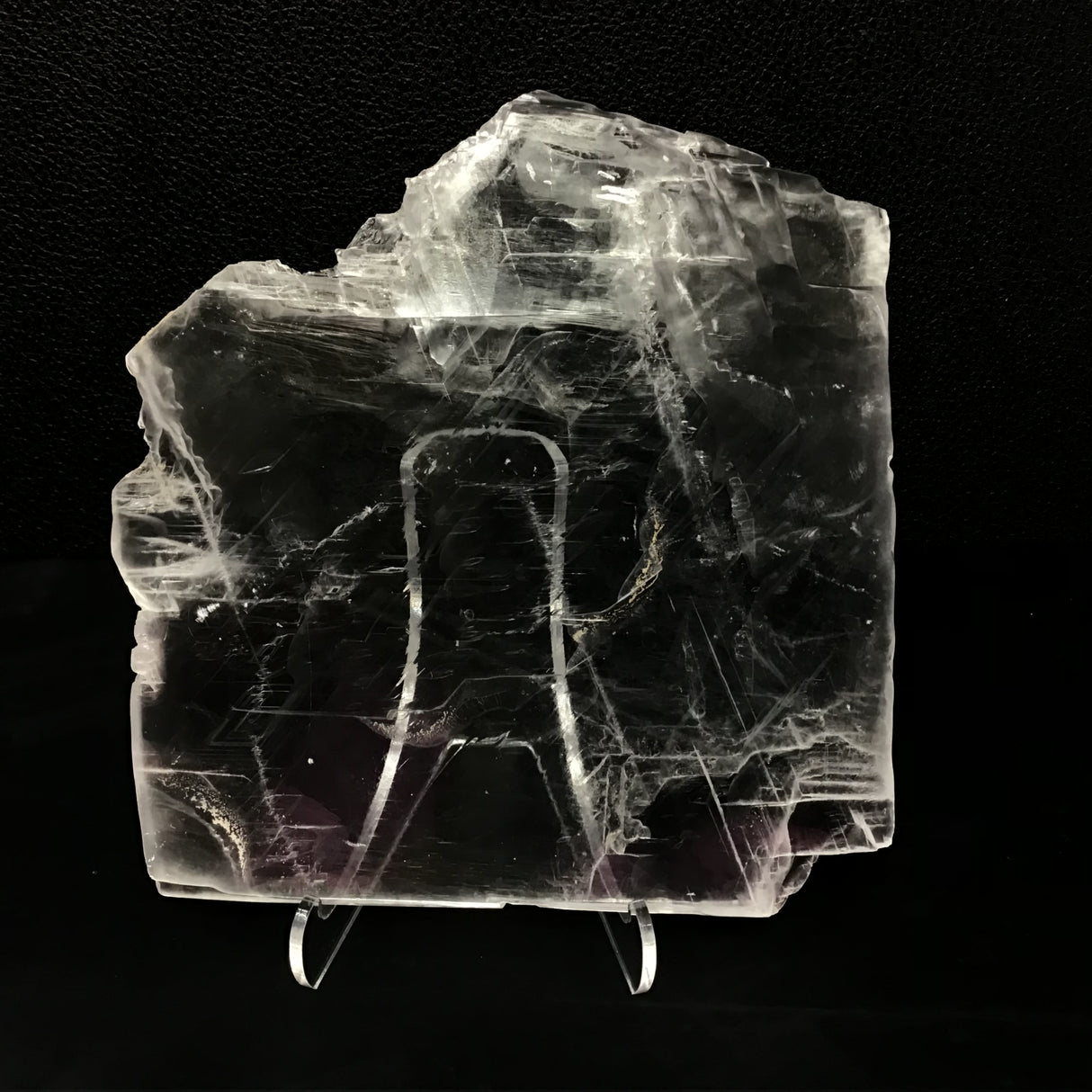 Selenite Crystal on Lucite Stand - Angular
