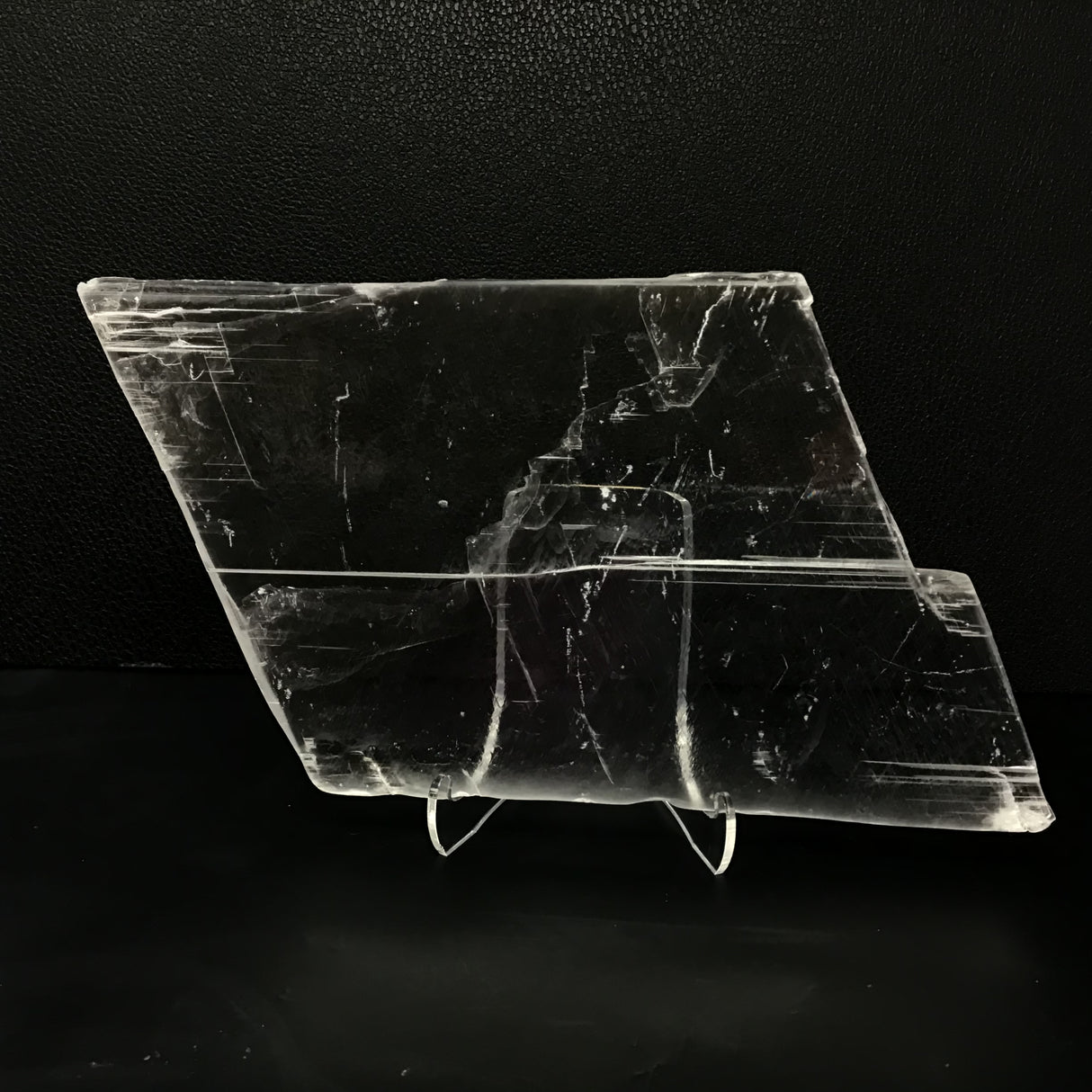 Selenite Crystal on Lucite Stand - Thick