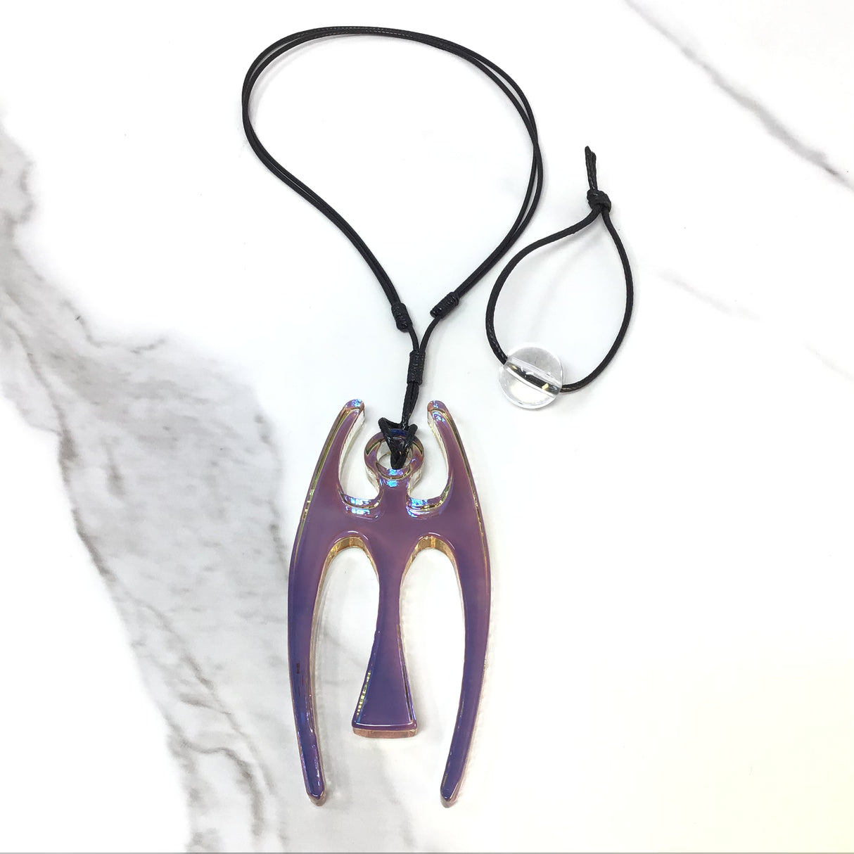 Crystal Angel Sound Healing Tool on Cord with Bead Striker & Gel Box Display