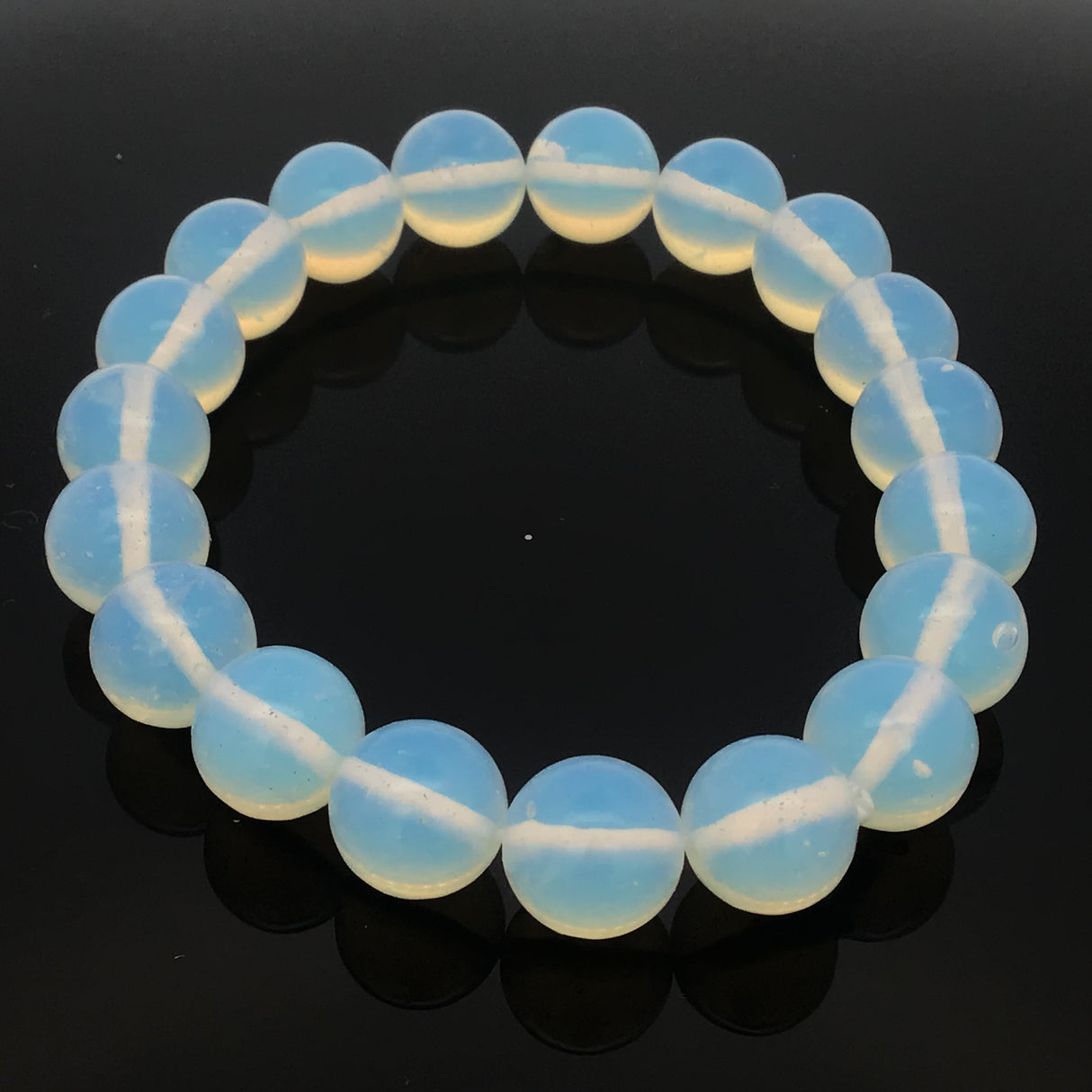 10mm Polished Gemstone Beaded Bracelet