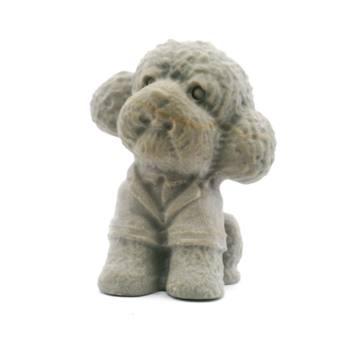 Jasper Poodle Carving - Sitting 2.5"