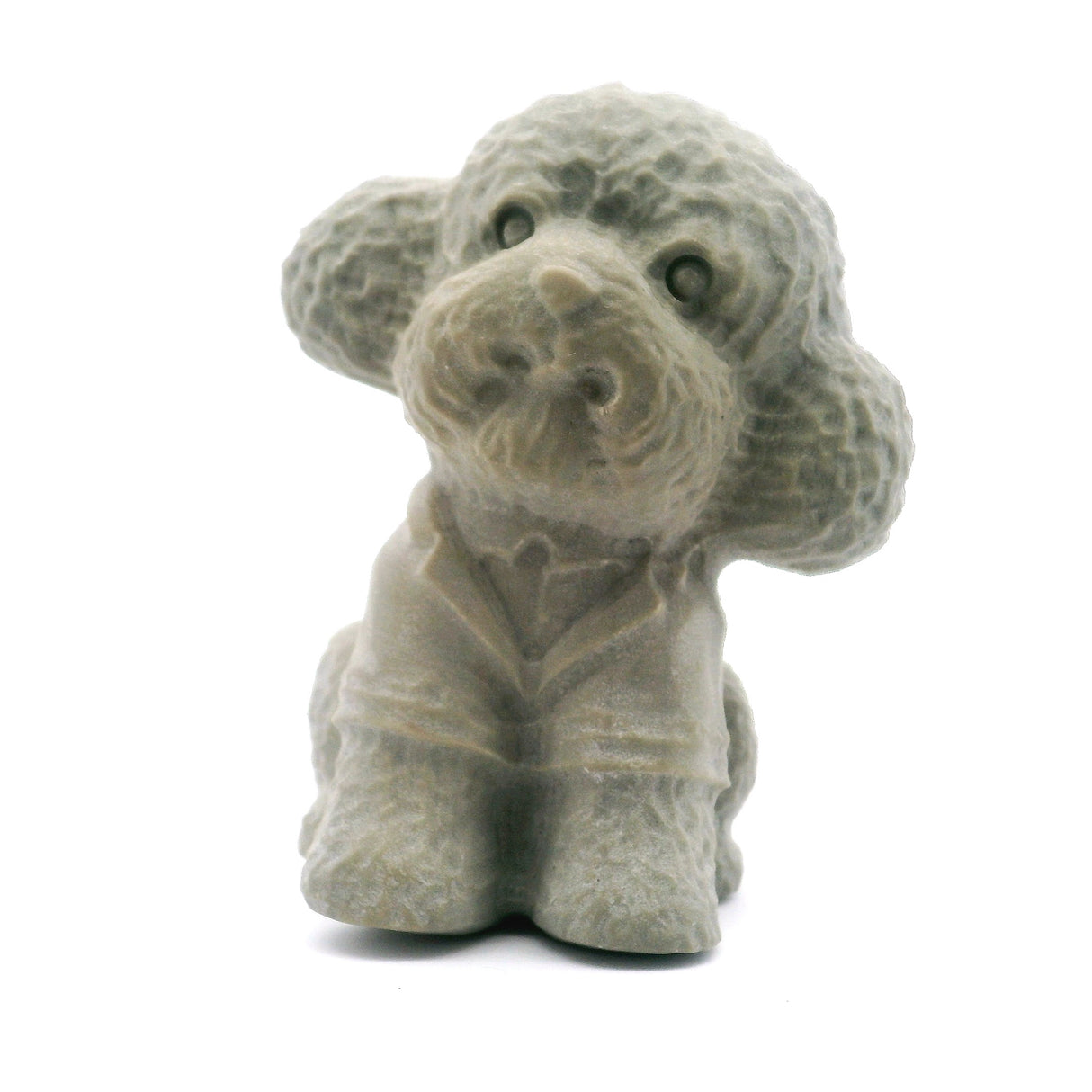 Jasper Poodle Carving - Sitting 2.5"