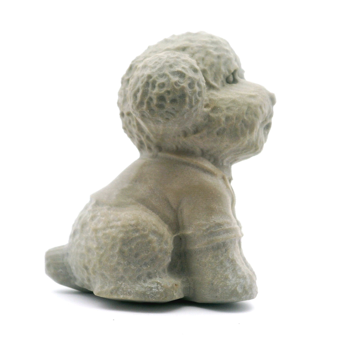 Jasper Poodle Carving - Sitting 2.5"