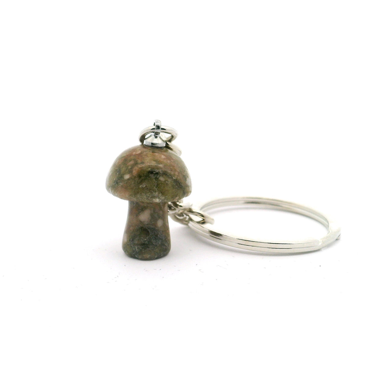 Rainforest Jasper Mushroom Keychain