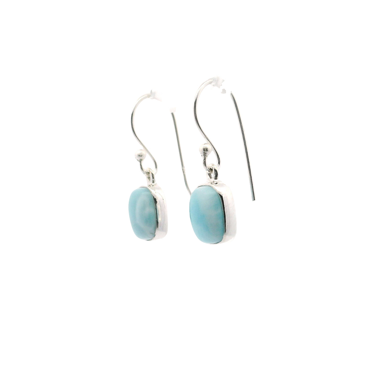 Larimar Rectangle Rounded Dangle Earrings