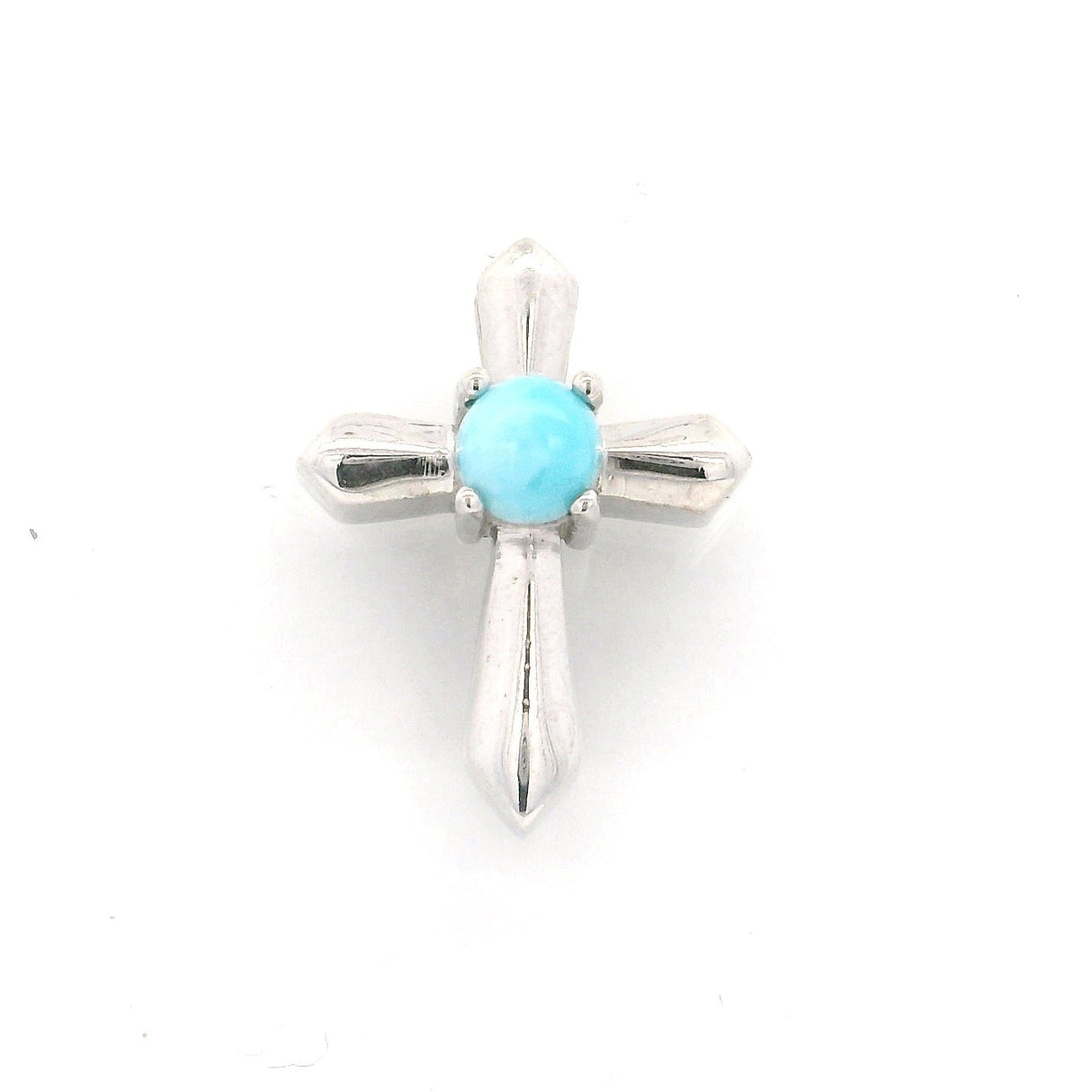 Pendentif croix avec empattement à griffes et pierres rondes de 3 mm