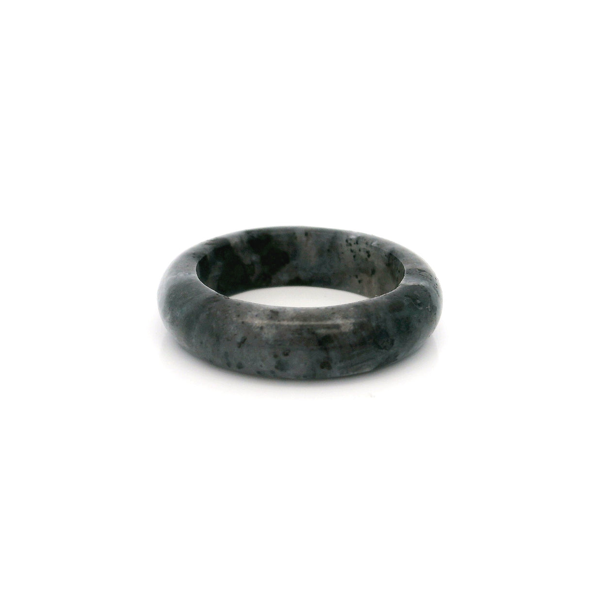 Larvikite Gemstone Ring - Solid Stone Carving