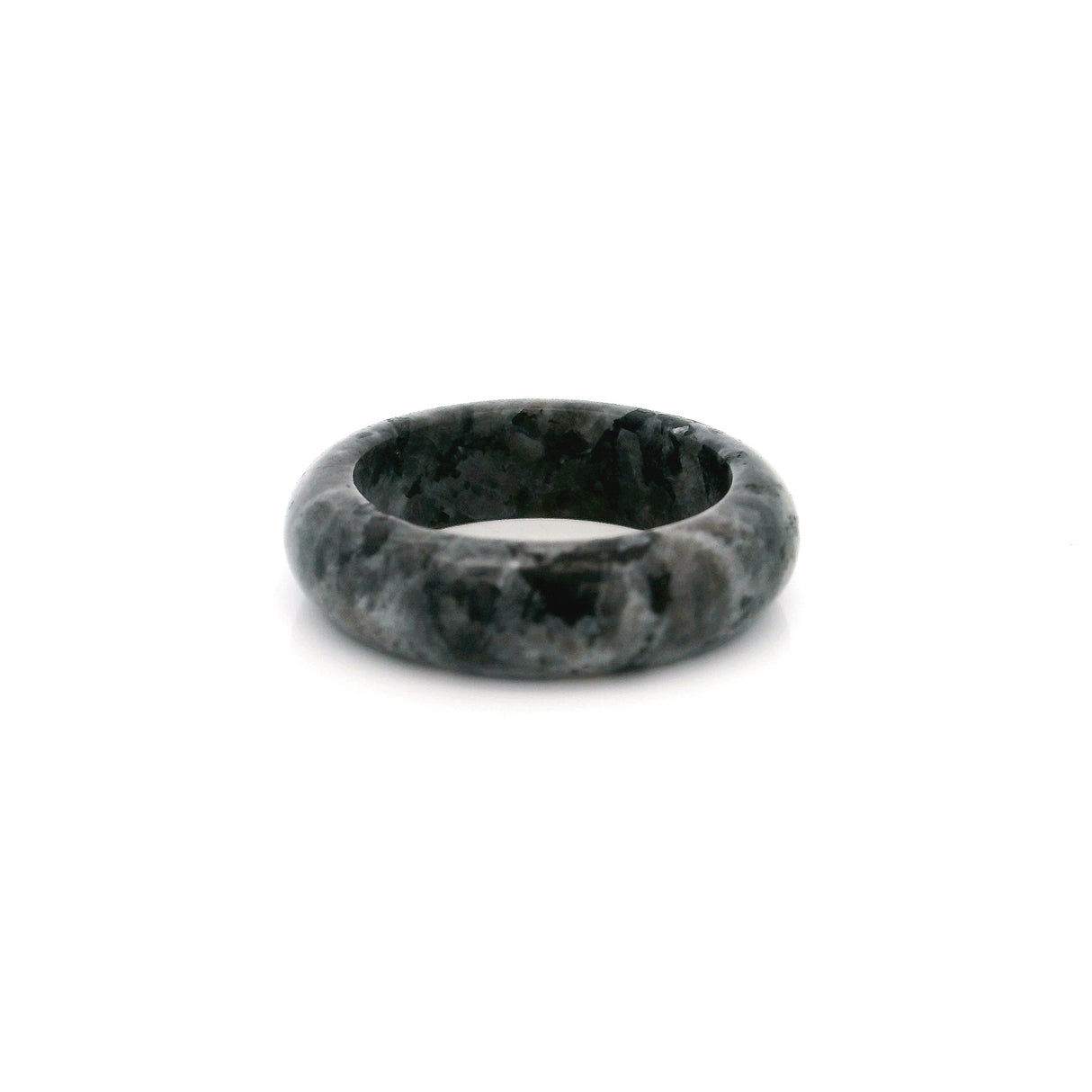 Larvikite Gemstone Ring - Solid Stone Carving