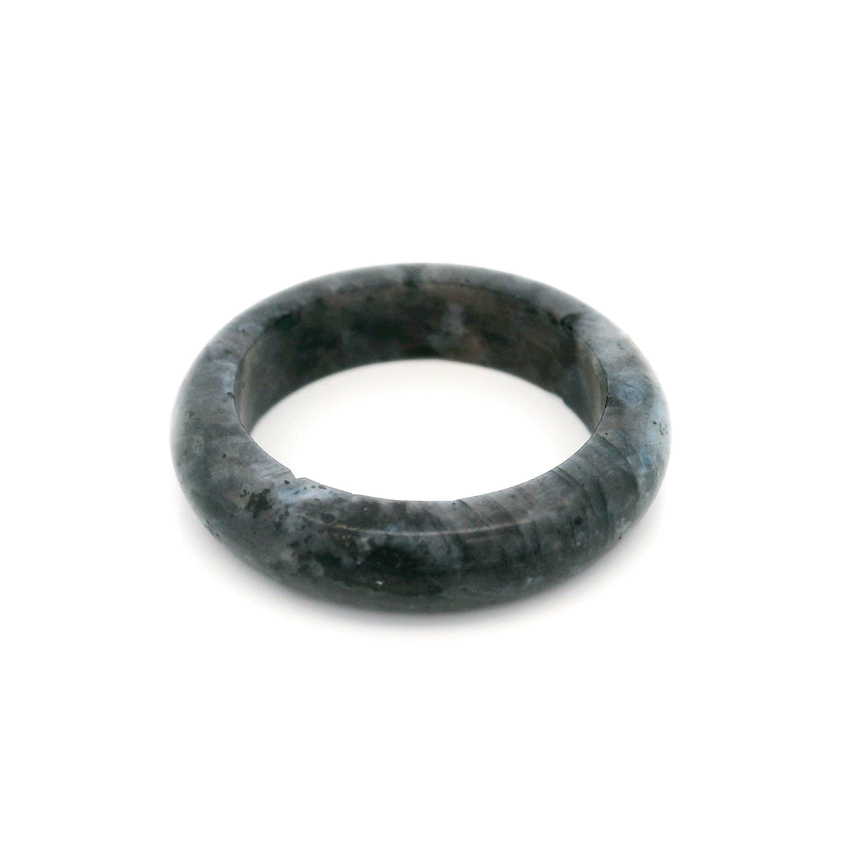 Larvikite Gemstone Ring - Solid Stone Carving