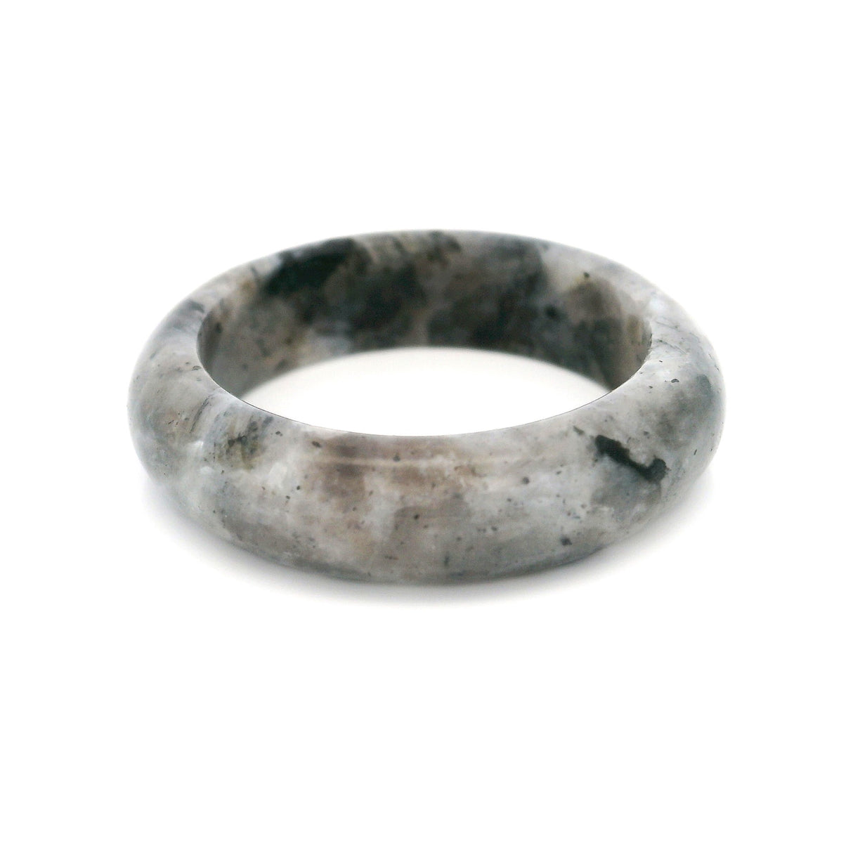 Larvikite Gemstone Ring - Solid Stone Carving