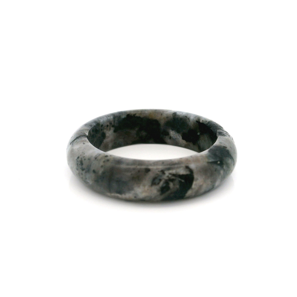 Larvikite Gemstone Ring - Solid Stone Carving