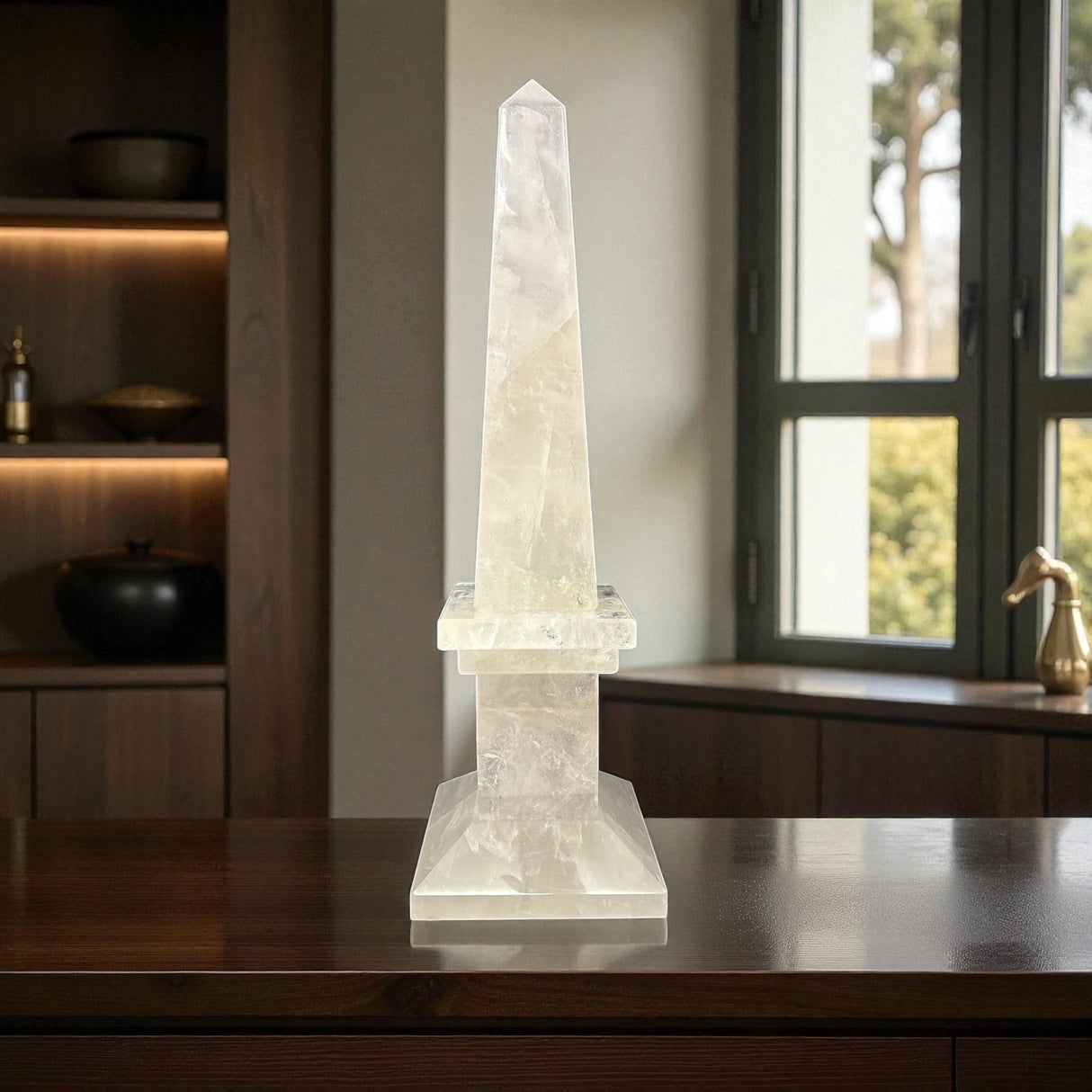 Large Clear Quartz Obelisks
