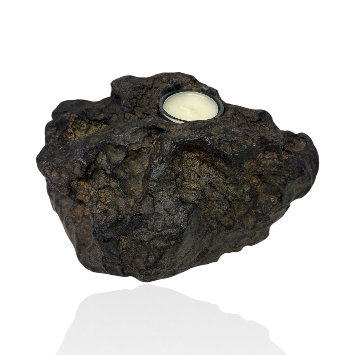 Basalt Freeform Candle Holder - Single Glass Tealight