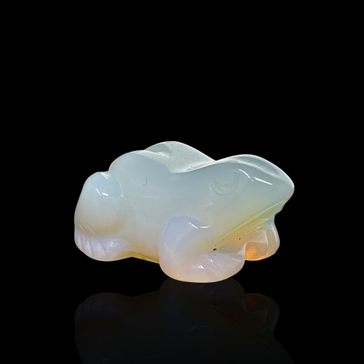 Opalite Frog Carving
