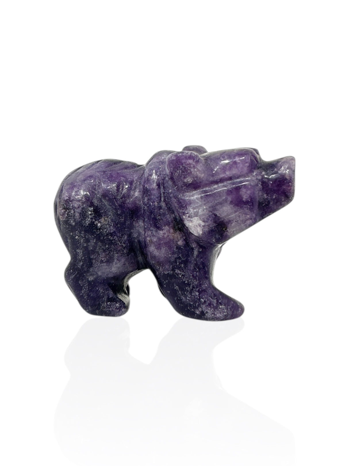 Lepidolite Bear Carving